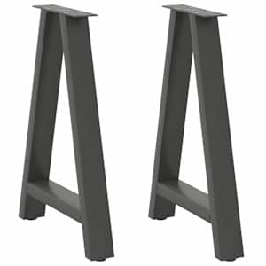 Nohy k jídelnímu stolu ve tvaru A, 2 ks, antracitové, 60 x (72-73) cm, ocel - obrázek 1