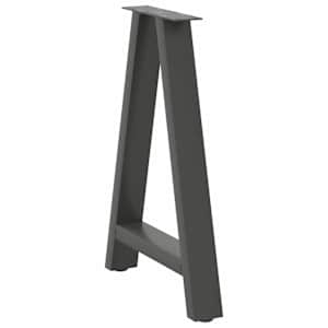 Nohy k jídelnímu stolu ve tvaru A, 2 ks, antracitové, 60 x (72-73) cm, ocel - obrázek 4