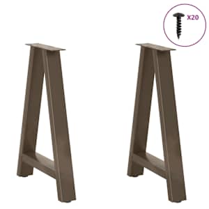 Nohy k jídelnímu stolu ve tvaru A, 2 ks, 60 x (72-73) cm, ocel - obrázek 3