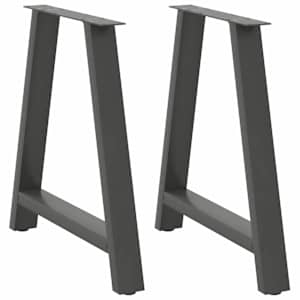 Nohy k jídelnímu stolu ve tvaru A, 2 ks, antracitové, 70 x (72-73) cm, ocel - obrázek 1