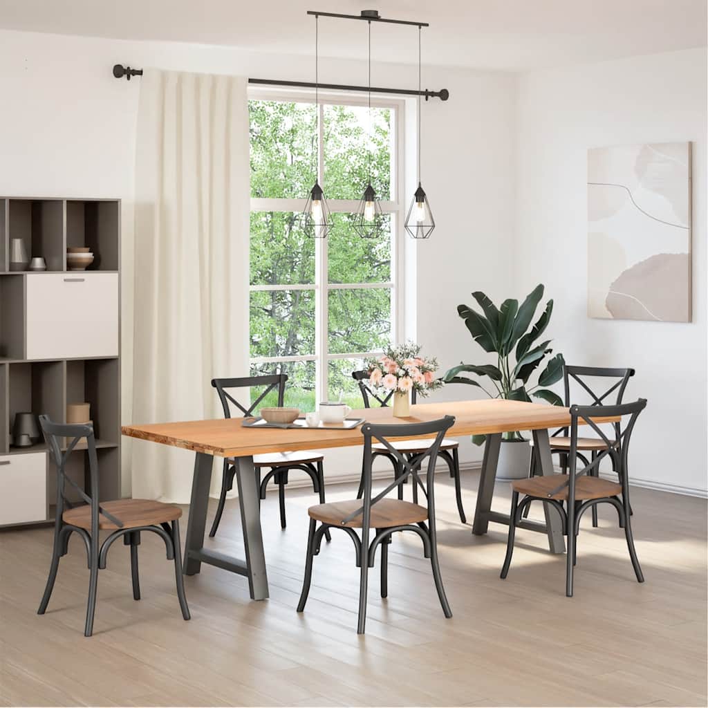 vidaXL 2 db antracit acél dohányzóasztal lábak A-alakú 70x(72-73) cm