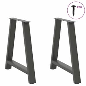 Nohy k jídelnímu stolu ve tvaru A, 2 ks, antracitové, 70 x (72-73) cm, ocel - obrázek 3