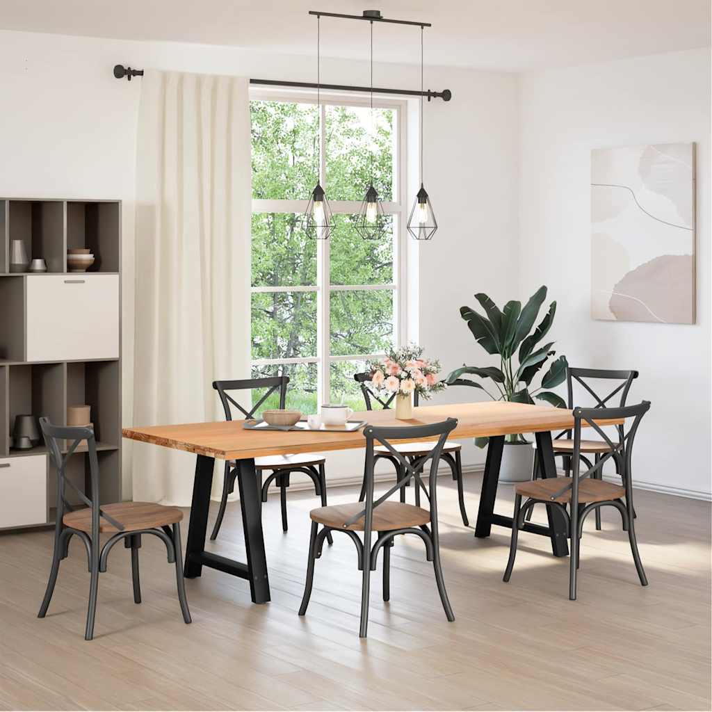 vidaXL Salontafelpoten 2 st A-vormig 80x(72-73) cm staal zwart afbeelding