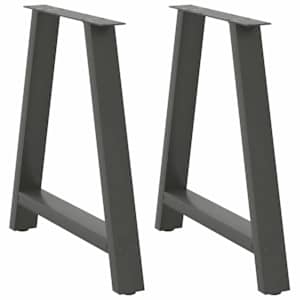 Nohy k jídelnímu stolu ve tvaru A, 2 ks, antracitové, 80 x (72-73) cm, ocel - obrázek 1