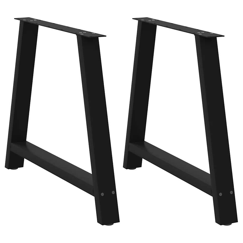 vidaXL Picioare de masă în formă de A, 2 buc., negru, 90x(72-73) cm, oțel