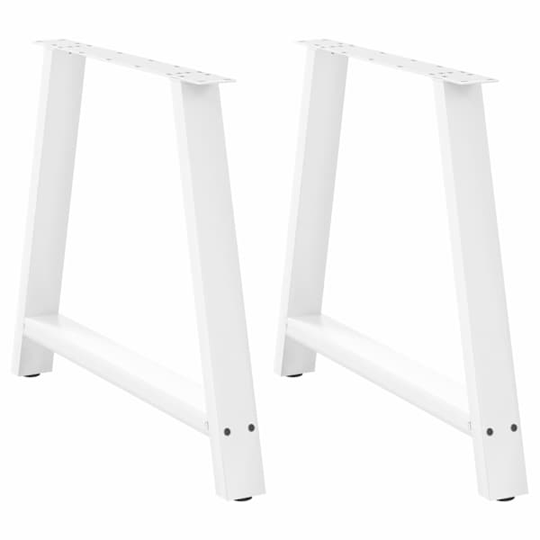 vidaXL s&ouml;&ouml;gilaua jalad, A-kujulised, 2 tk, valged, 90 x (72&ndash;73) cm, teras