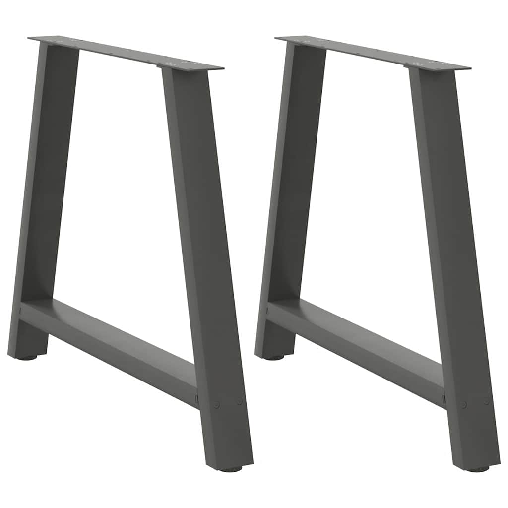 vidaXL Picioare de masă în formă de A, 2 buc., antracit, 90x(72-73) cm, oțel