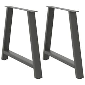 Nohy k jídelnímu stolu ve tvaru A, 2 ks, antracitové, 90 x (72-73) cm, ocel - obrázek 1