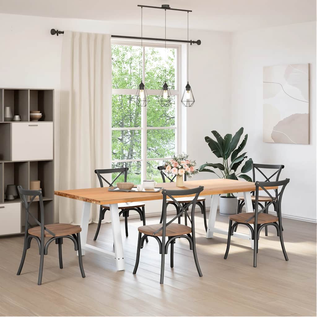 vidaXL Salontafelpoten 2 st A-vormig 100x(72-73) cm staal wit afbeelding