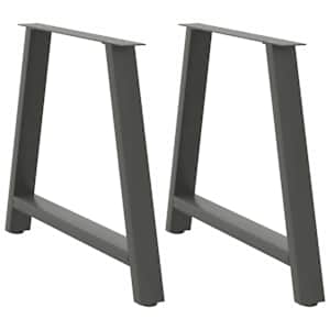 Nohy k jídelnímu stolu ve tvaru A, 2 ks, antracitové, 100 x (72-73) cm, ocel - obrázek 1