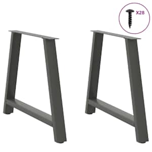 Nohy k jídelnímu stolu ve tvaru A, 2 ks, antracitové, 100 x (72-73) cm, ocel - obrázek 3