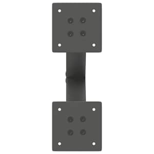Nohy konferenčního stolku ve tvaru X, 2 ks, antracitové, 30 x (30-31) cm, ocel - obrázek 6