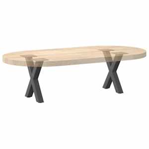 Nohy konferenčního stolku ve tvaru X, 2 ks, antracitové, 30 x (30-31) cm, ocel - obrázek 7