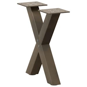 vidaXL kohvilaua jalad X-kujulised 2 tk, naturaalne teras, 30 x (30&ndash;31) cm, teras