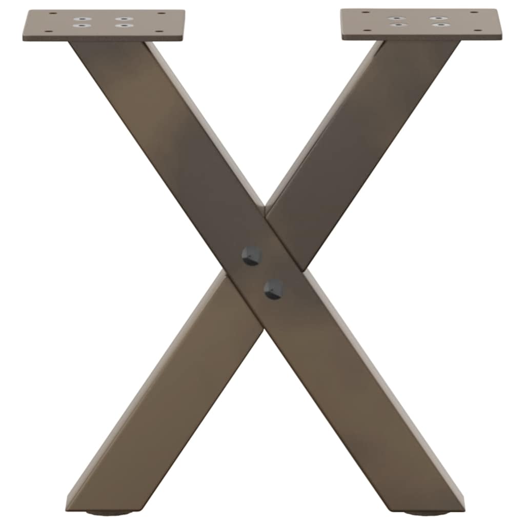 vidaXL Salontafelpoten 2 st X-vormig 30x(30-31) cm staal naturel, foto 4