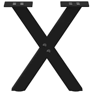 Nohy konferenčního stolku ve tvaru X, 2 ks, černé, 37 x (30-31) cm, ocel - obrázek 4