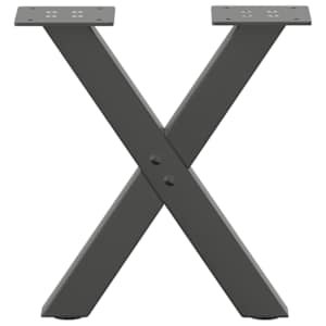 Nohy konferenčního stolku ve tvaru X, 2 ks, antracitové, 37 x (30-31) cm, ocel - obrázek 4