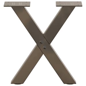 Nohy konferenčního stolku ve tvaru X, 2 ks, přírodní ocel, 37 x (30-31) cm, ocel - obrázek 4