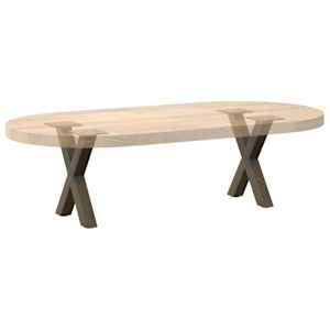 Nohy konferenčního stolku ve tvaru X, 2 ks, přírodní ocel, 37 x (30-31) cm, ocel - obrázek 7