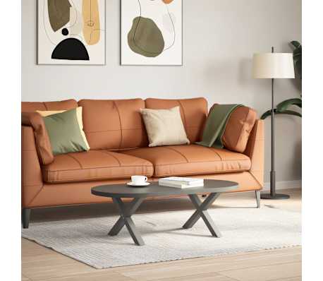 vidaXL Couchtischbeine X-Form 2 Stk. Anthrazit 50x(30-31) cm Stahl