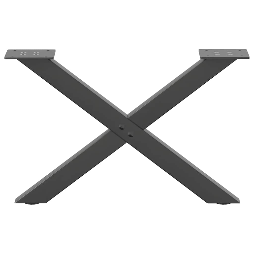 vidaXL Salontafelpoten 2 st X-vormig 60x(30-31) cm staal antraciet, foto 4