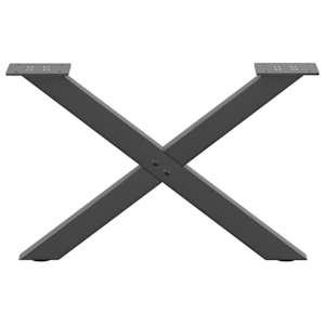 Nohy konferenčního stolku ve tvaru X, 2 ks, antracitové, 60 x (30-31) cm, ocel - obrázek 4