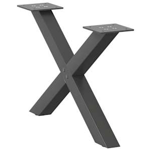 Nohy konferenčního stolku ve tvaru X, 2 ks, antracitové, 60 x (30-31) cm, ocel - obrázek 5