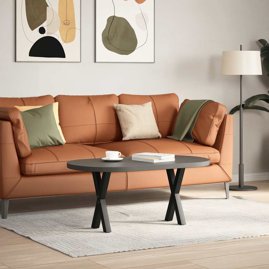 vidaXL Salontafelpoten 2 st X-vormig 28x(42-43) cm staal zwart afbeelding