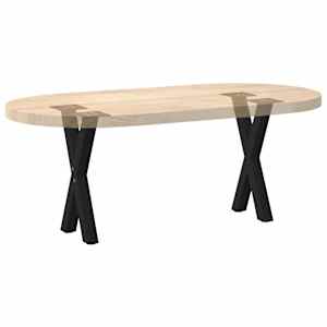 Nohy konferenčního stolku ve tvaru X, 2 ks, černé, 28 x (42-43) cm, ocel - obrázek 8