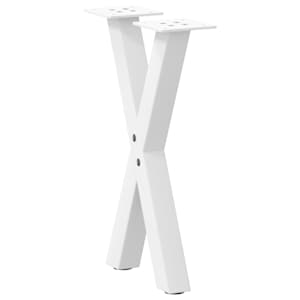 Nohy konferenčního stolku ve tvaru X, 2 ks, bílé, 28 x (42-43) cm, ocel - obrázek 4