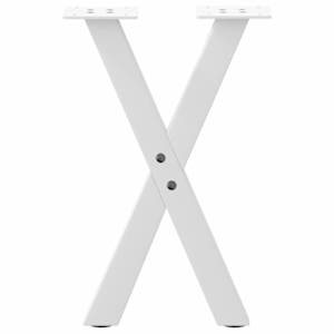 Nohy konferenčního stolku ve tvaru X, 2 ks, bílé, 28 x (42-43) cm, ocel - obrázek 5