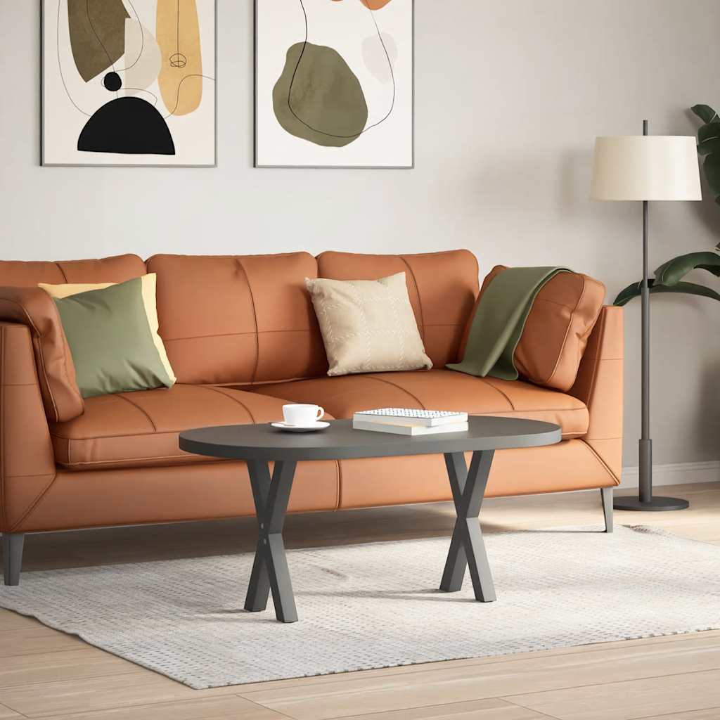 vidaXL Salontafelpoten 2 st X-vormig 28x(42-43) cm staal antraciet afbeelding