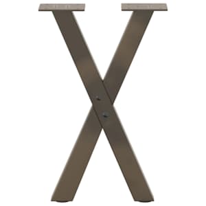 Nohy konferenčního stolku ve tvaru X, 2 ks, přírodní ocel, 28 x (42-43) cm, ocel - obrázek 5