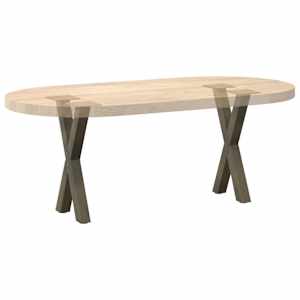 Nohy konferenčního stolku ve tvaru X, 2 ks, přírodní ocel, 28 x (42-43) cm, ocel - obrázek 8