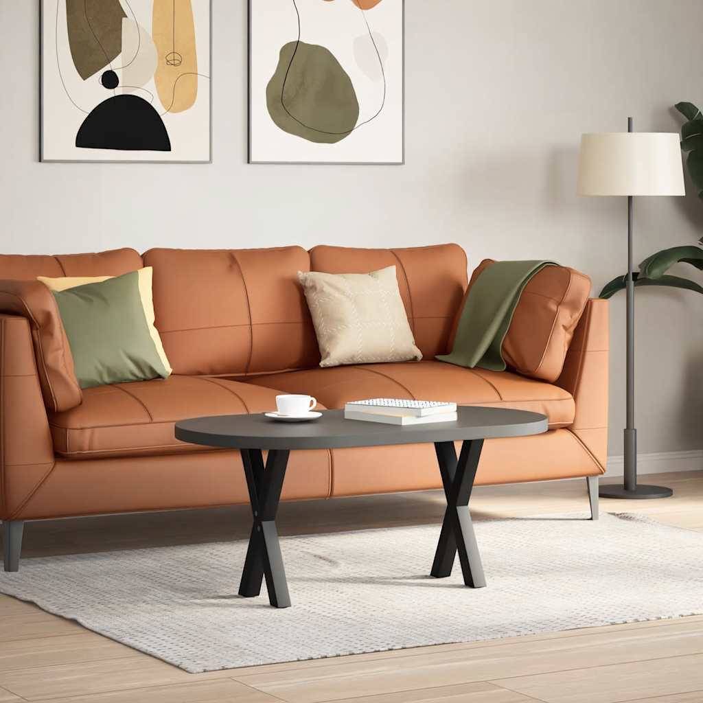 Spisebordsben X-Formet 70X(72-73) Cm Stål Sort - 2 / 38 x (42-43) cm (40 mm)