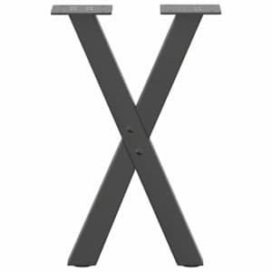 Nohy konferenčního stolku ve tvaru X, 2 ks, antracitové, 38 x (42-43) cm, ocel - obrázek 5