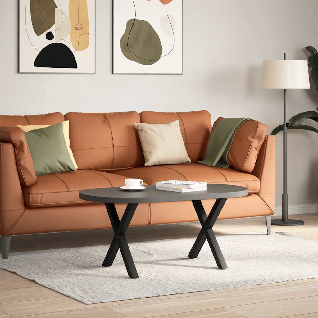 vidaXL Picioare pentru măsuță de cafea în formă de X, 2 buc., negru, 38x(42-43) cm, oțel