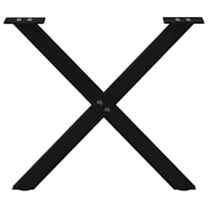 Nohy konferenčního stolku ve tvaru X, 2 ks, černé, 60 x (42-43) cm, ocel - obrázek 4