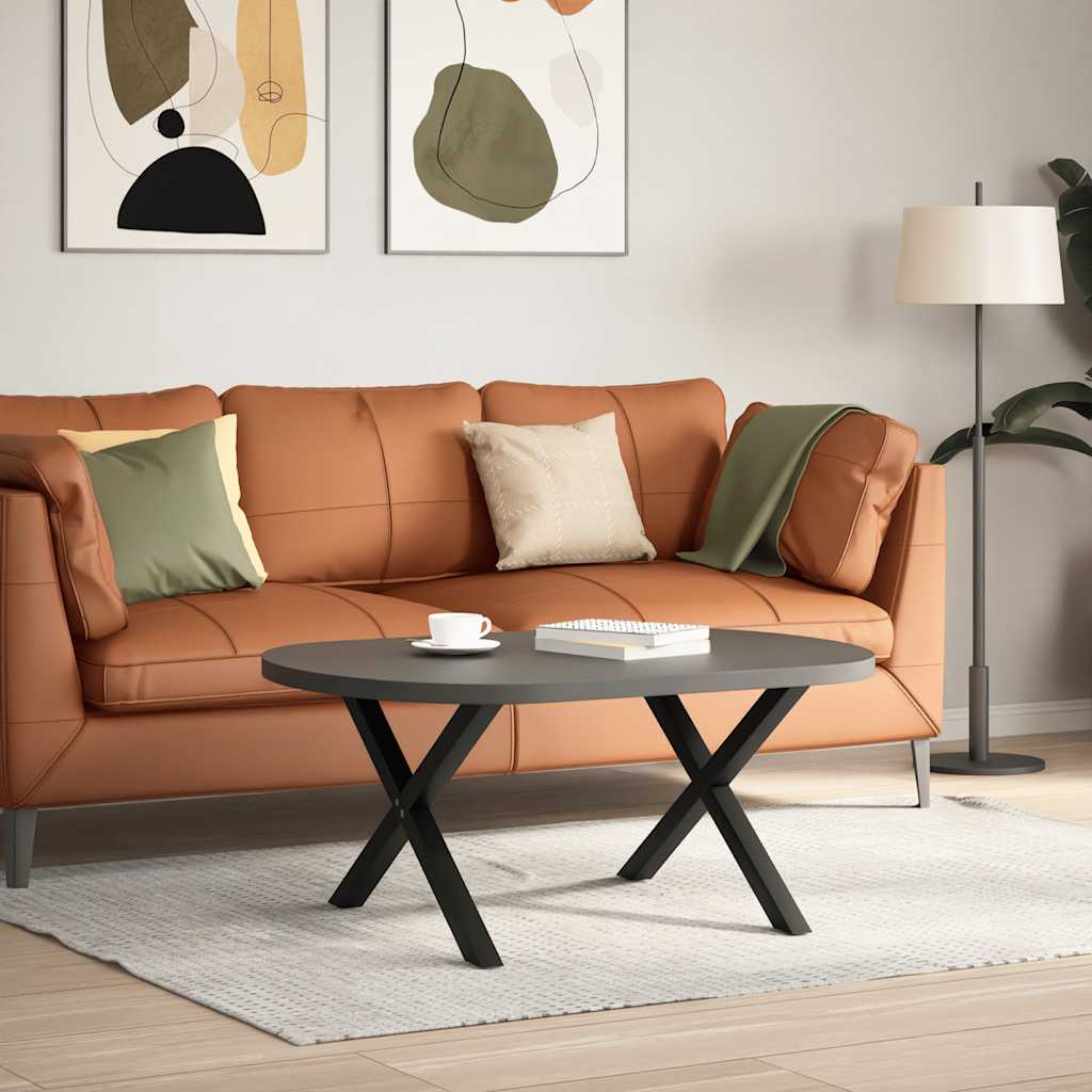 vidaXL Picioare pentru măsuță de cafea în formă de X, 2 buc., negru, 70x(42-43) cm, oțel