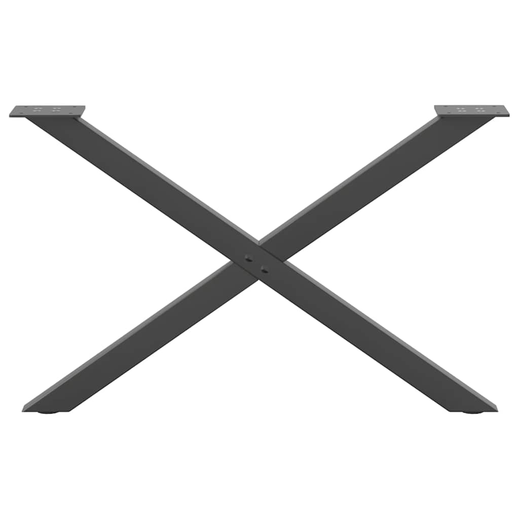 vidaXL Salontafelpoten 2 st X-vormig 70x(42-43) cm staal antraciet, foto 4