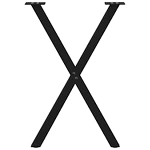 Nohy k jídelnímu stolu ve tvaru X, 2 ks, černé, 50 x (72-73) cm, ocel - obrázek 5