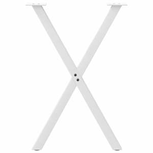 Nohy k jídelnímu stolu ve tvaru X, 2 ks, bílé, 50 x (72-73) cm, ocel - obrázek 5