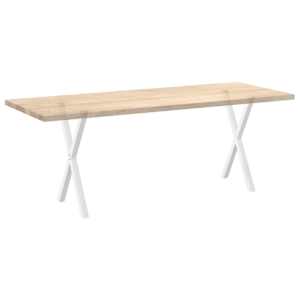 Nohy k jídelnímu stolu ve tvaru X, 2 ks, bílé, 50 x (72-73) cm, ocel - obrázek 8