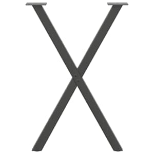 Nohy k jídelnímu stolu ve tvaru X, 2 ks, antracitové, 50 x (72-73) cm, ocel - obrázek 5