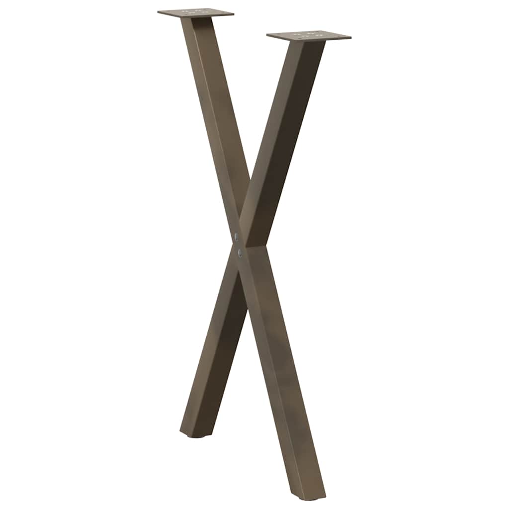 vidaXL Eettafelpoten 2 st X-vormig 50x(72-73) cm staal naturel, foto 4