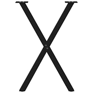 Nohy k jídelnímu stolu ve tvaru X, 2 ks, černé, 57 x (72-73) cm, ocel - obrázek 5