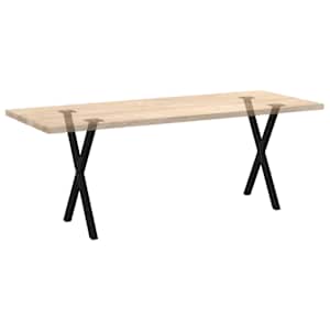Nohy k jídelnímu stolu ve tvaru X, 2 ks, černé, 57 x (72-73) cm, ocel - obrázek 8