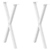 vidaXL s&ouml;&ouml;gilaua jalad, X-kujulised, 2 tk, valged, 60 x (72&ndash;73) cm, teras
