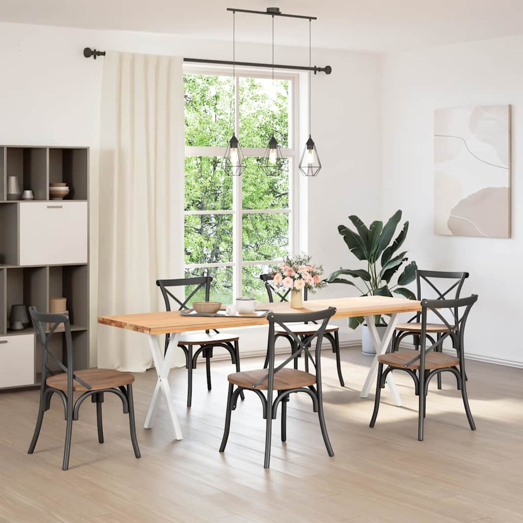 vidaXL Eettafelpoten 2 st X-vormig 57x(72-73) cm staal wit
