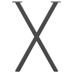 Nohy k jídelnímu stolu ve tvaru X, 2 ks, antracitové, 57 x (72-73) cm, ocel - obrázek 5